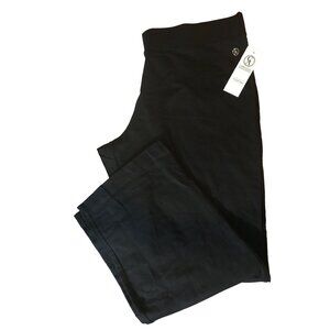 CHRISTINE ALEXANDER 3XL BLACK Cotton PANT 34" INSEAM DANCE YOGA GYM SPORT TRAVEL